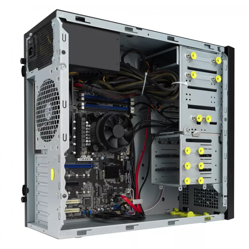 Case tower ASUS TS100-E11-PI4, nero, con chipset Intel C256, supporto LGA1200, alimentatore da 300 W