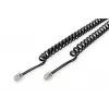 DIGITUS Cavo di connessione UAE, RJ10 2,00 m, CU, 4x7x0,12 mm, non schermato, M/M, cavo piatto, cavo a spirale, nero