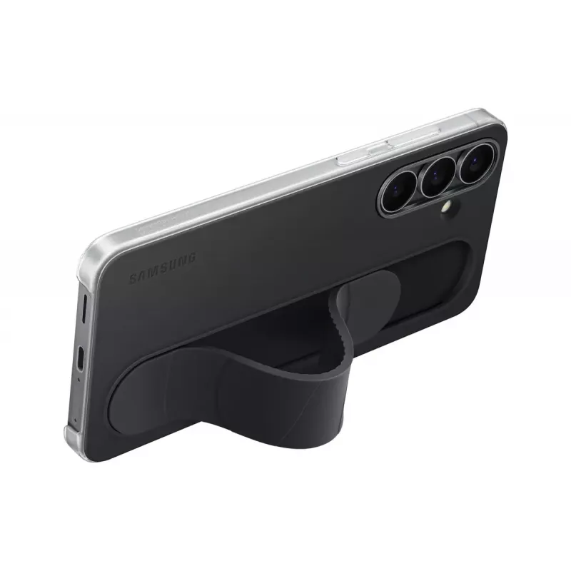 Custodia Protective Standing Grip Samsung per Galaxy S25 FE, nero, supporto da tavolo