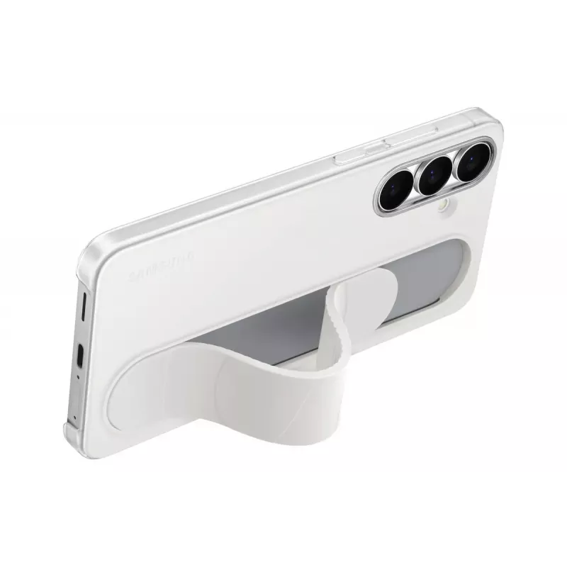Custodia Standing Grip Samsung per Galaxy S25 FE – bianco, supporto da tavolo