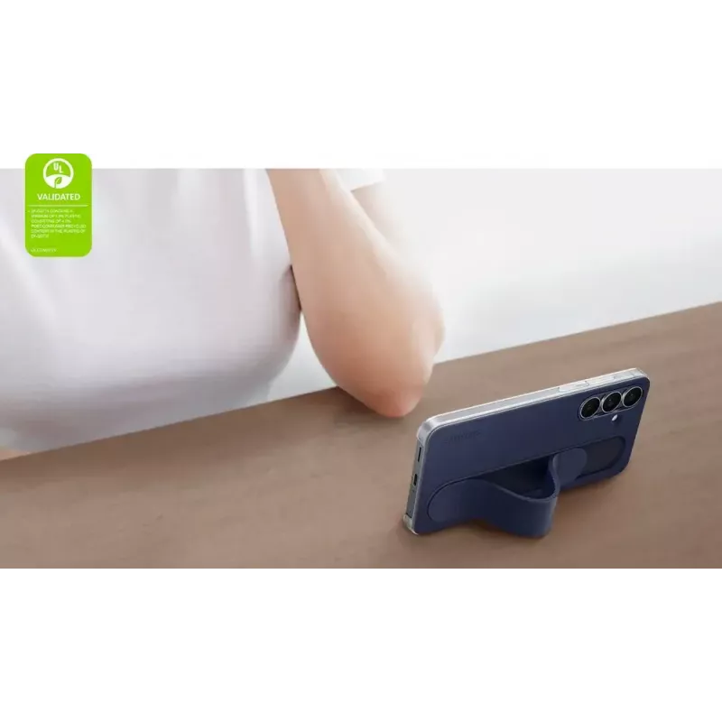 Custodia Standing Grip Samsung per Galaxy S25 FE – bianco, supporto da tavolo