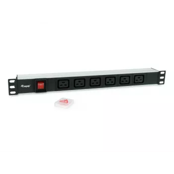 Equip 333319 Unità di distribuzione di alimentazione (PDU) 6 uscite AC 1U Nero