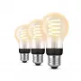 Philips Hue White Ambiance E27 A60 lampadina smart a filamento, 7 W, 550 lm, 3 pezzi