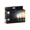 Philips Hue White Ambiance E27 A60 lampadina smart a filamento, 7 W, 550 lm, 3 pezzi
