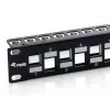 Equip Patch panel Keystone Cat.6A schermato 24 porte, Nero