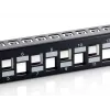 Equip Patch panel Keystone Cat.6A schermato 24 porte, Nero