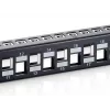Equip Patch panel Keystone Cat.6A schermato 24 porte, Nero