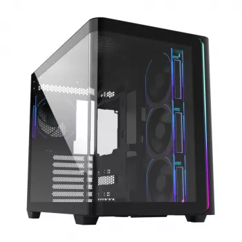 Case FSP M580-BP Plus Midi Tower mITX, mATX nero ARGB, Midi Tower, PC, nero, ATX, micro ATX, Mini-ITX, vetro, SPCC, 16 cm