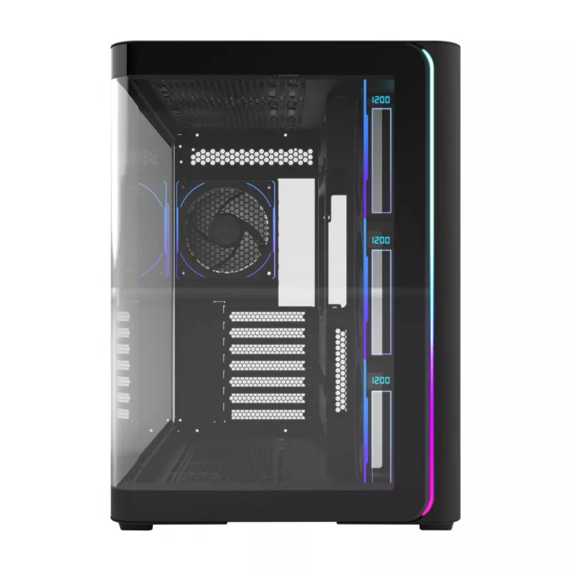 FSP M580-BP Plus case PC Midi Tower, ATX/mATX/Mini-ITX, ARGB, vetro temperato, 4 ventole da 120 mm, nero