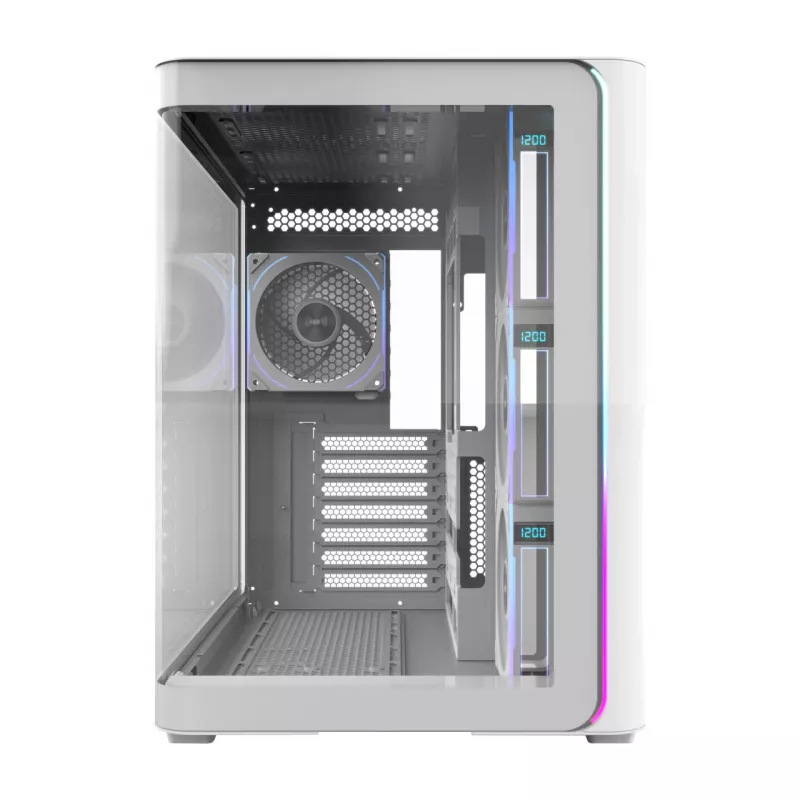 FSP M580-WP Plus case PC Midi Tower, ATX, ARGB, vetro temperato, bianco