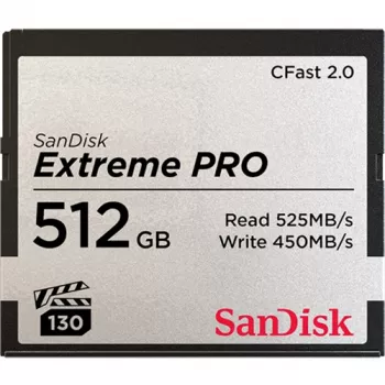 Scheda di memoria WESTERN DIGITAL SanDisk Extreme Pro Cfast 2.0 512GB – velocità di lettura 525 MB/s
