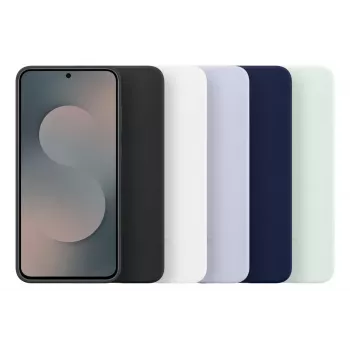 Custodia in silicone per Samsung Galaxy S25 FE — azzurro, per schermo da 6,7 pollici, interno in microfibra