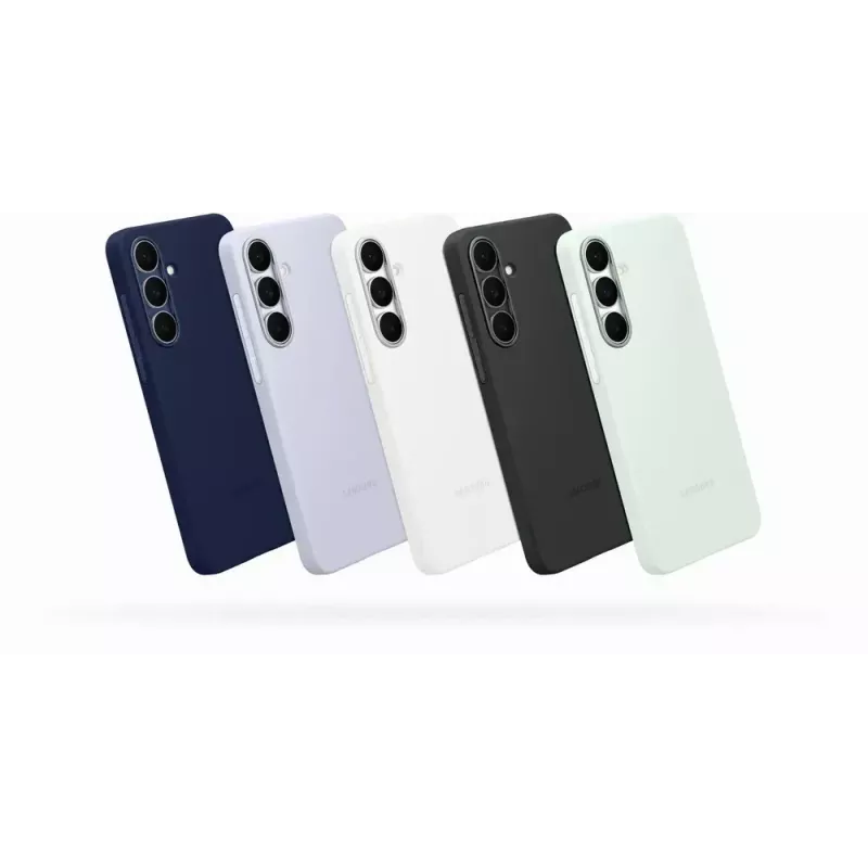 Custodia in silicone per Samsung Galaxy S25 FE — azzurro, per schermo da 6,7 pollici, interno in microfibra