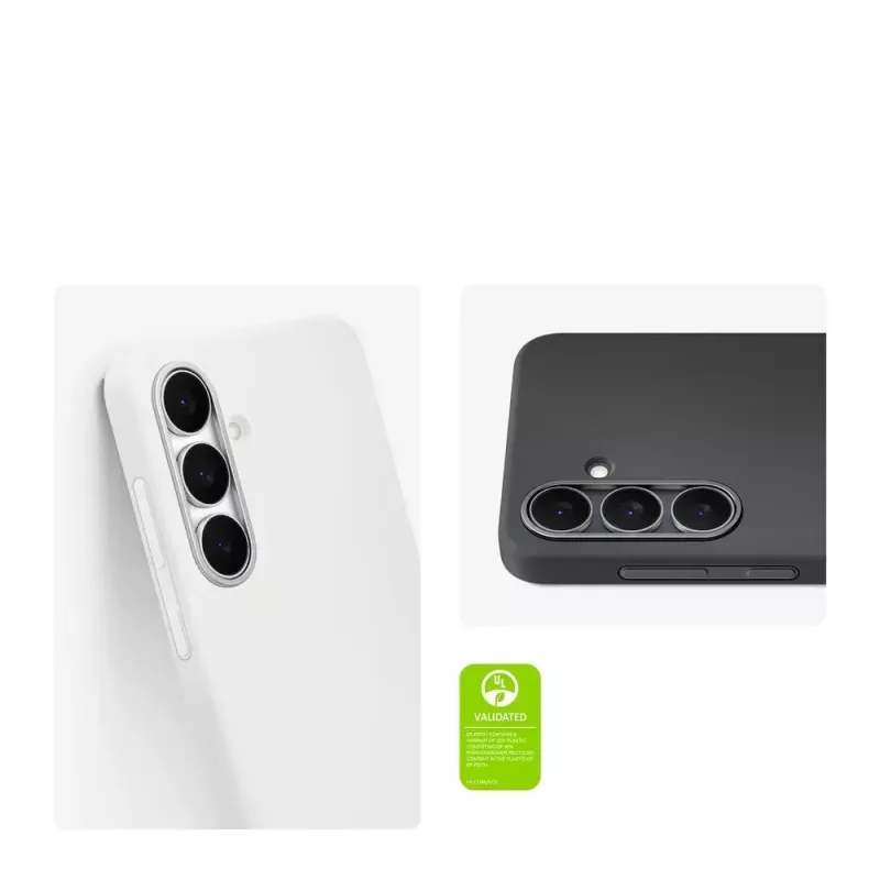 Custodia in silicone per Samsung Galaxy S25 FE — azzurro, per schermo da 6,7 pollici, interno in microfibra