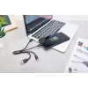 DIGITUS Cavo di ricarica USB USB A – Lightning+Micro B+Type-C M/M/M/M 15 cm cavo 3-in-1, cotone, CE, nero