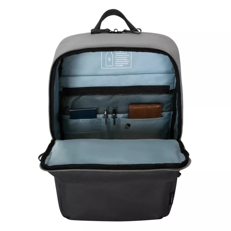 Zaino Targus Sagano 39,6 cm 15,6 pollici nero grigio 2 tasche frontali