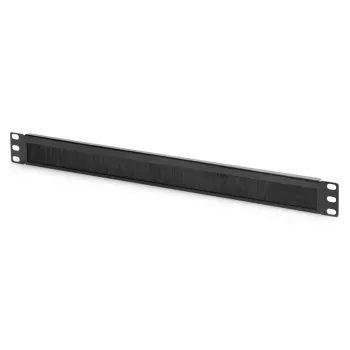 DIGITUS barra passacavi a spazzole 1U 44x483x11 mm, dimensione spazzole 27x423 mm, colore nero (RAL 9005)