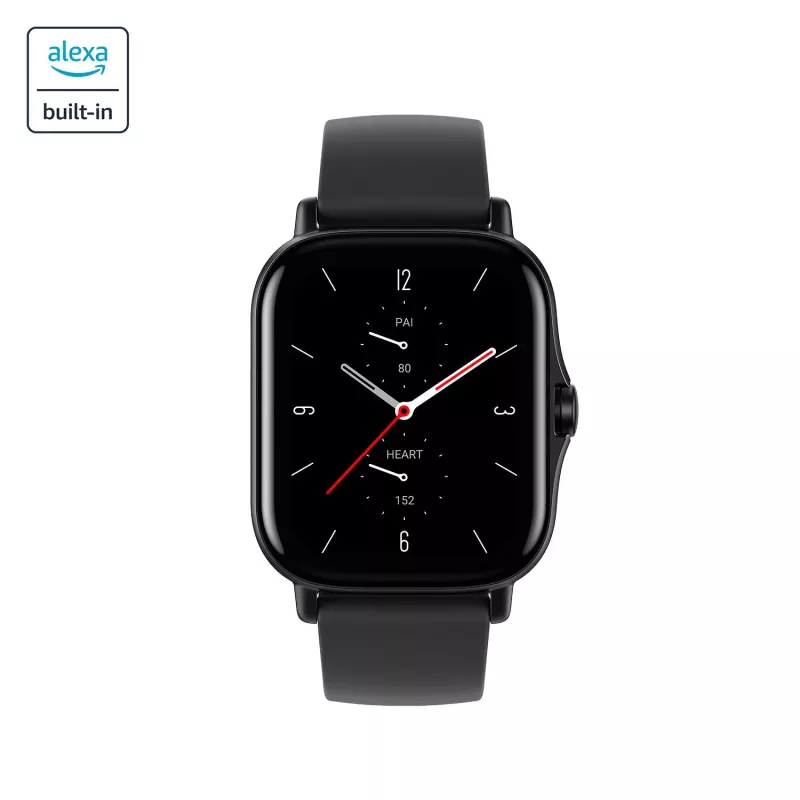 Amazfit GTS 2 smartwatch, 4,19 cm (1,65 pollici) AMOLED, 43 mm, GPS, chiamate Bluetooth, 5 ATM, Midnight Black