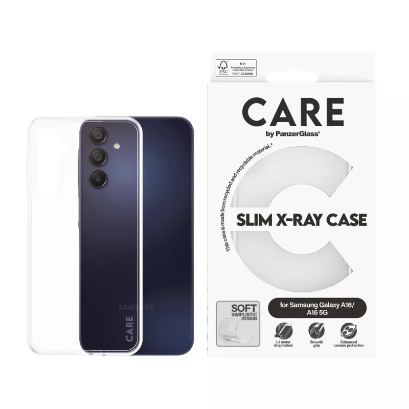 Cover PanzerGlass CARE by custodia moda trasparente X-Ray Soft Basic Samsung A15 A15 5G