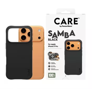 Cover PanzerGlass CARE by custodia moda Samba nero con MagSafe iPhone 17 Pro