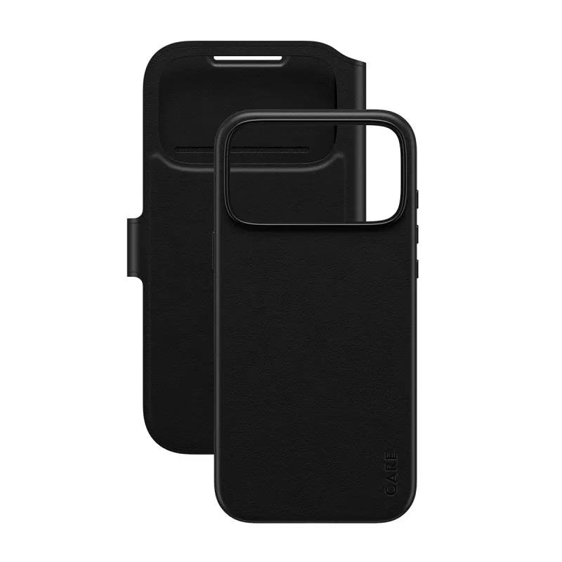 Custodia protettiva 2 in 1 per cellulare con porta carte PanzerGlass CARE Feature Case Tango compatibile MagSafe per iPhone 17 Pro Max, nero