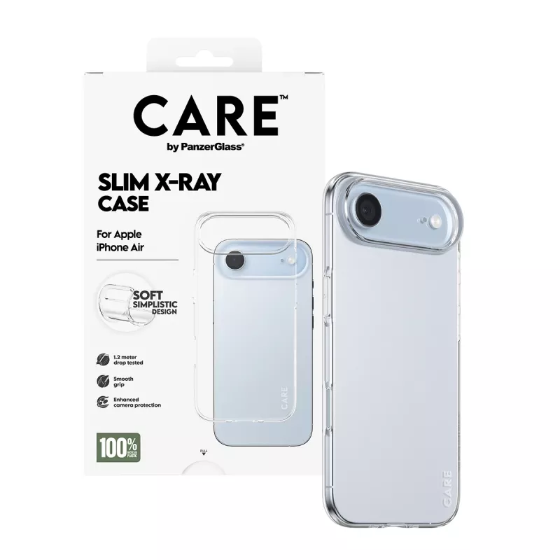 PanzerGlass CARE™ by ® X-Ray custodia iPhone Air, cover, Apple, Apple - iPhone Air, trasparente