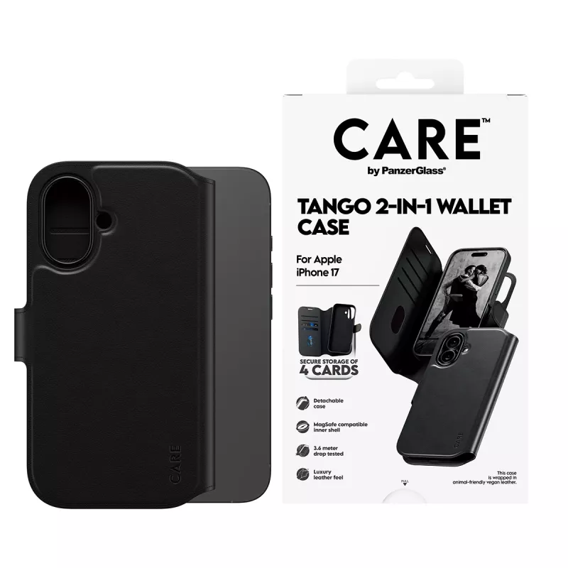 PanzerGlass CARE™ by ® Tango 2-in-1 custodia portafoglio con MagSafe iPhone 17