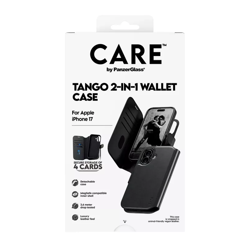 PanzerGlass CARE™ by ® Tango 2-in-1 custodia portafoglio con MagSafe iPhone 17