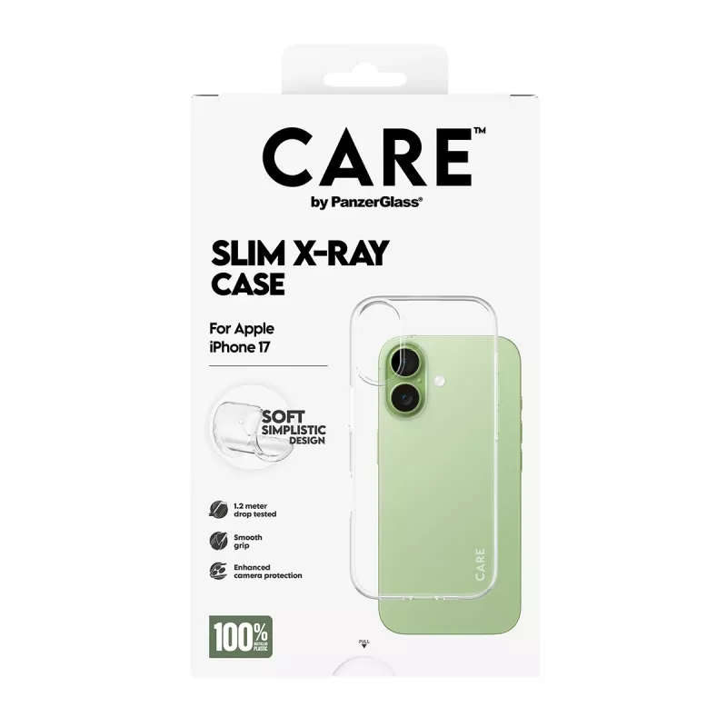 Custodia per cellulare PanzerGlass custodia alla moda trasparente X-Ray Soft Basic per iPhone 17