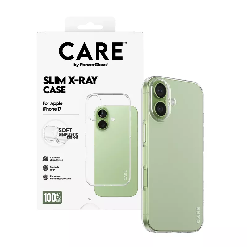 Custodia per cellulare PanzerGlass custodia alla moda trasparente X-Ray Soft Basic per iPhone 17