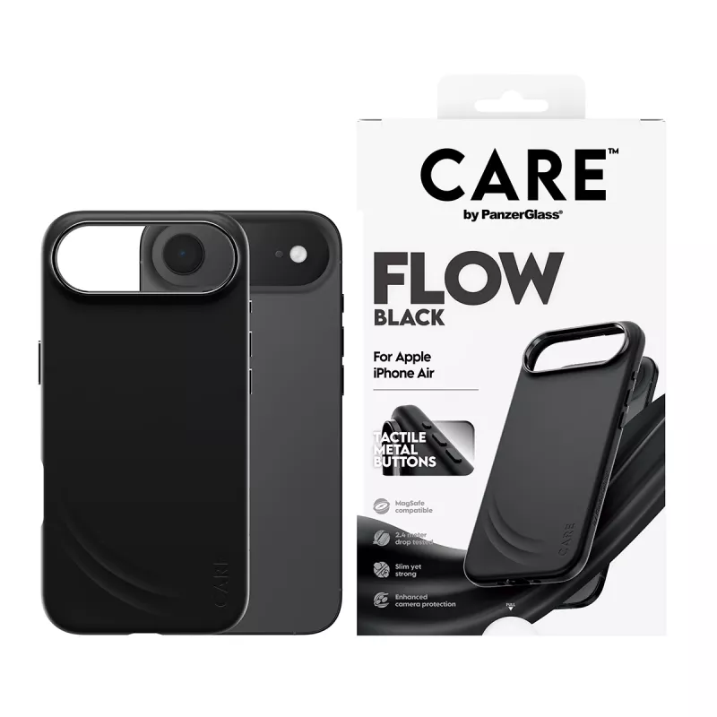 Custodia protettiva PanzerGlass CARE™ Flow Case nero compatibile MagSafe per iPhone Air