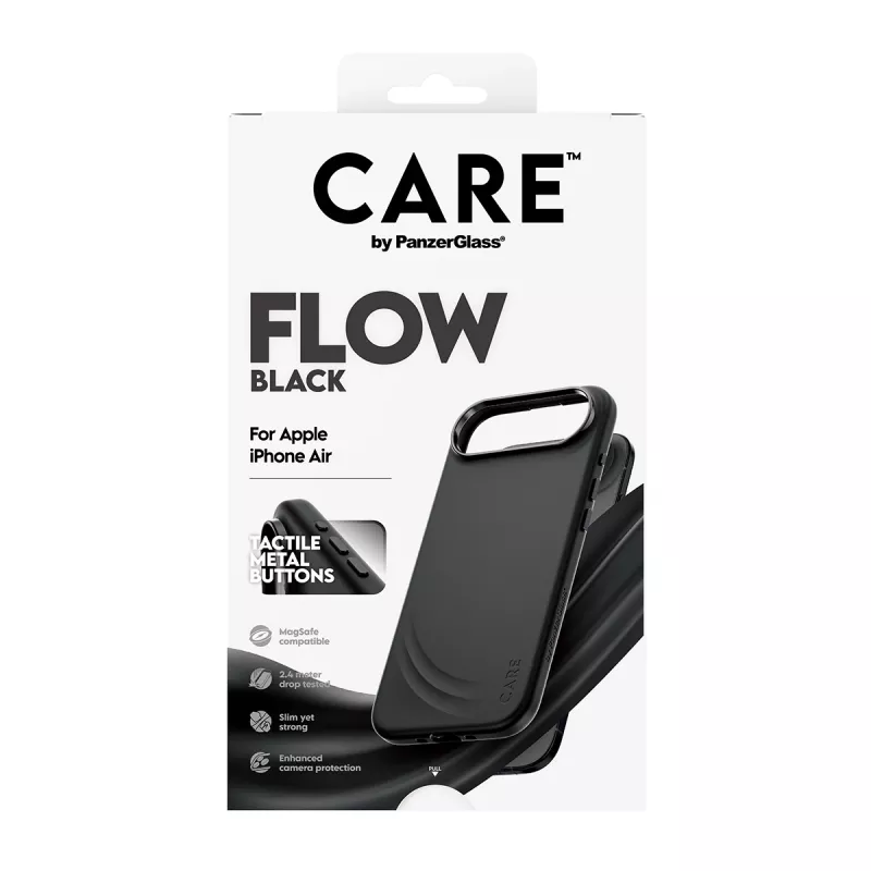 Custodia protettiva PanzerGlass CARE™ Flow Case nero compatibile MagSafe per iPhone Air