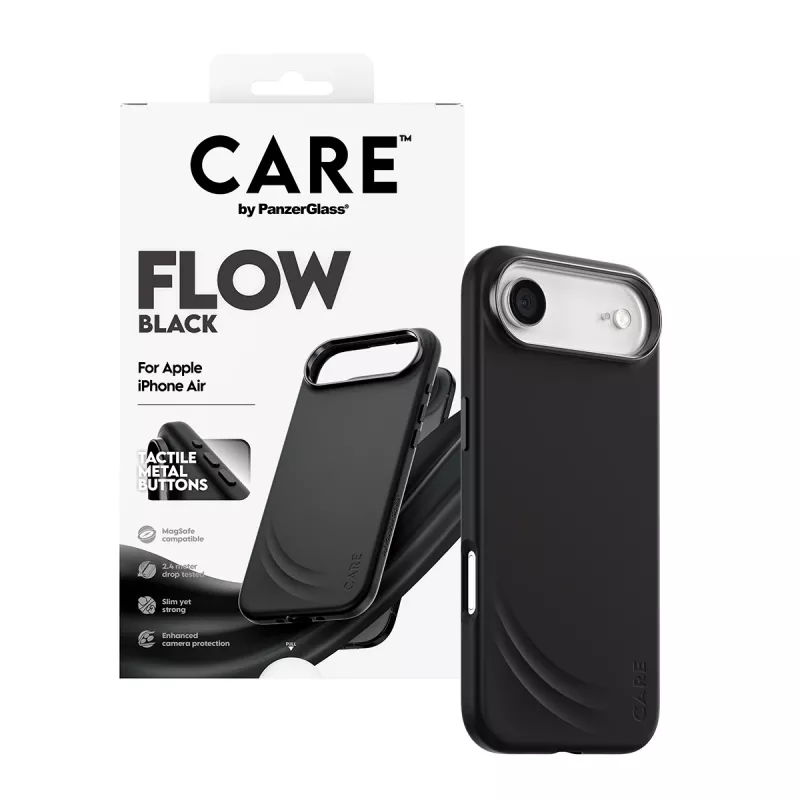 Custodia protettiva PanzerGlass CARE™ Flow Case nero compatibile MagSafe per iPhone Air