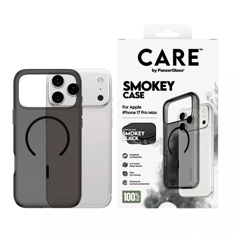 PanzerGlass CARE™ by ® Urban Explorer Case Smokey con MagSafe nero iPhone 17 Pro Max