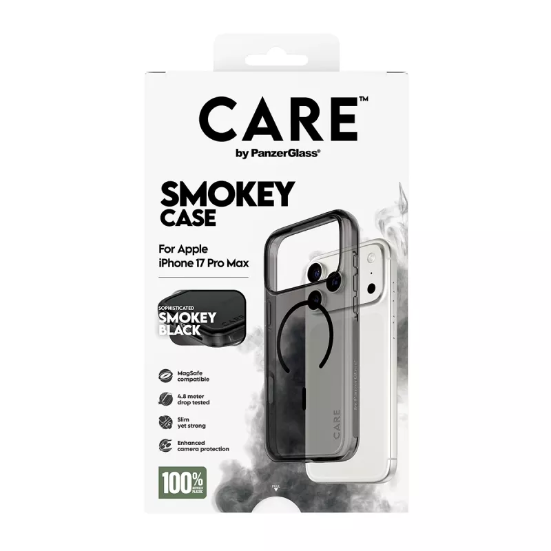 PanzerGlass CARE™ by ® Urban Explorer Case Smokey con MagSafe nero iPhone 17 Pro Max