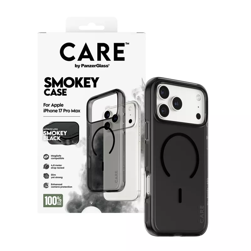 PanzerGlass CARE™ by ® Urban Explorer Case Smokey con MagSafe nero iPhone 17 Pro Max