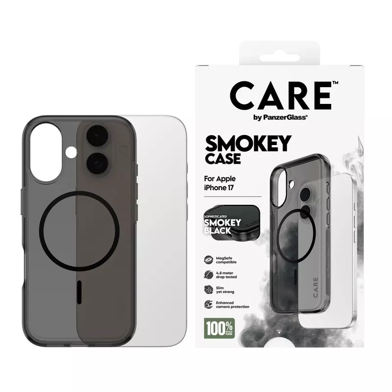 PanzerGlass CARE™ by ® Urban Explorer Case Smokey con MagSafe nero iPhone 17