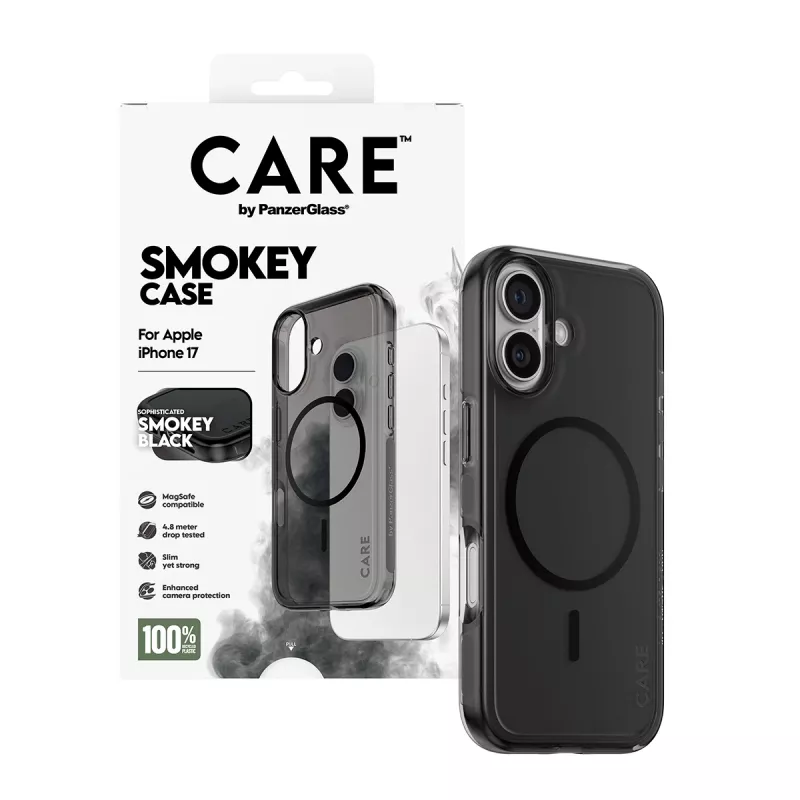 PanzerGlass CARE™ by ® Urban Explorer Case Smokey con MagSafe nero iPhone 17