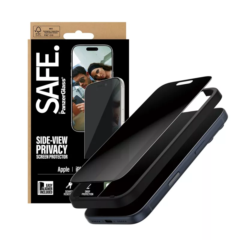 PanzerGlass SAFE. by ® protezione display 2 vie privacy iPhone 17 Pro | Ultra-Wide Fit con EasyAligner