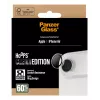 Protezione lenti fotocamera PanzerGlass Hoops per iPhone Air — vetro temperato e silicone, trasparente, 1 pz.