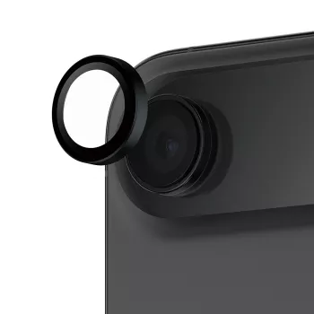 Protezione lenti fotocamera PanzerGlass Hoops per iPhone Air — vetro temperato, nero, antigraffio e antishock