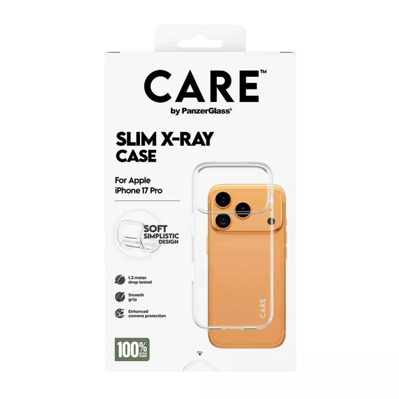 Copertura protettiva per cellulare PanzerGlass CARE custodia alla moda trasparente X‑Ray Soft Basic per iPhone 17 Pro