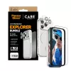 Bundle protezione schermo PanzerGlass CARE 3-in-1 Flagship Explorer per iPhone 17 Pro – vetro temperato, PET, silicone, trasparente