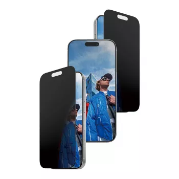 Pellicola protezione display privacy PanzerGlass per iPhone 17 / iPhone 16 Pro — Ultra-Wide Fit, vetro temperato + PET, FASTFIT