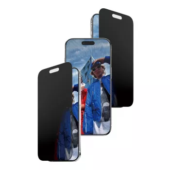 Protezione schermo PanzerGlass Privacy per iPhone Air — vetro temperato, vestibilità ultra-wide, filtro privacy, FASTFIT