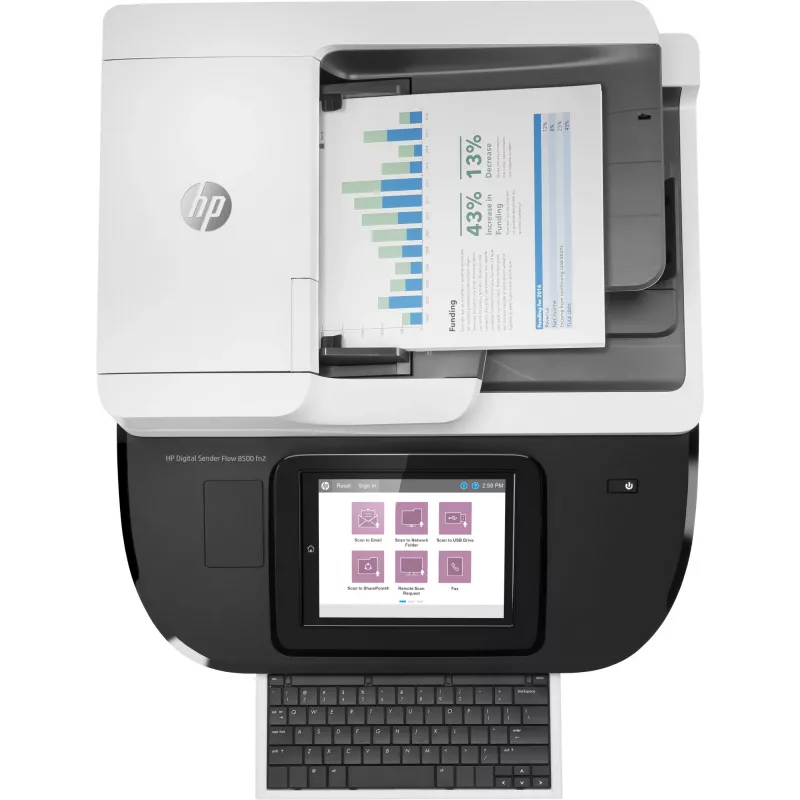 Scanner a piano e ADF HP Flow 8500 fn2 600 x 600 DPI