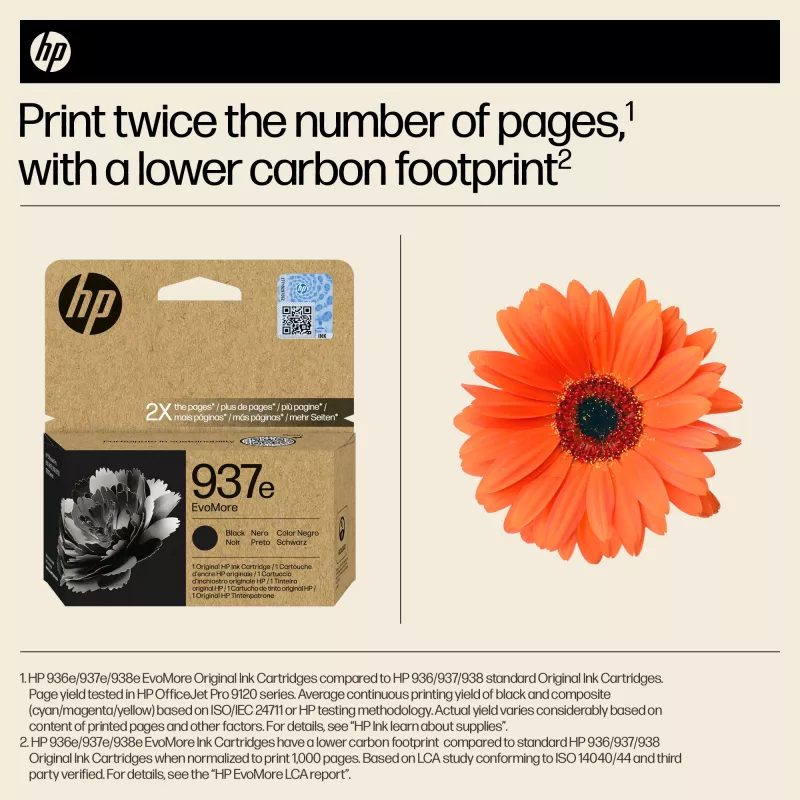 Cartuccia d'inchiostro originale HP 937e EvoMore Nero