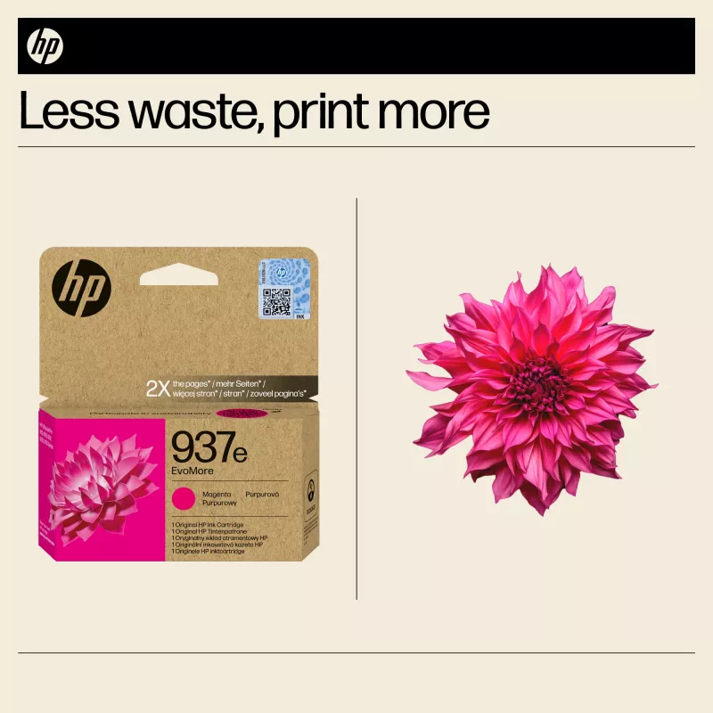 Cartuccia d'inchiostro originale HP 937e EvoMore Magenta