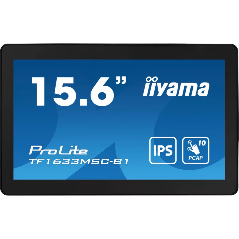 iiyama ProLite TF1633MSC-B1 Monitor per computer 39,6 cm (15,6 inch) 1920 x 1080 Pixel Full HD touchscreen nero