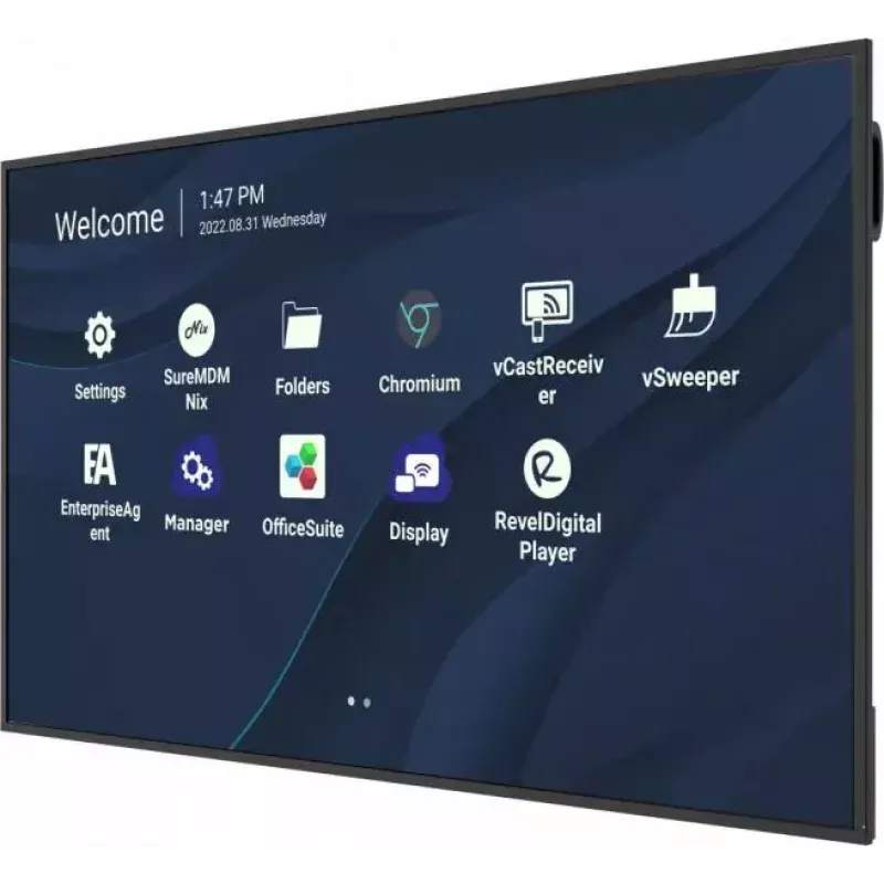 ViewSonic CDE7530 display per digital signage da 190,5 cm (75 pollici) 4K Ultra HD (3840 x 2160), 450 cd/m², Wi-Fi, USB-C, media player SoC integrato, Android 11, nero